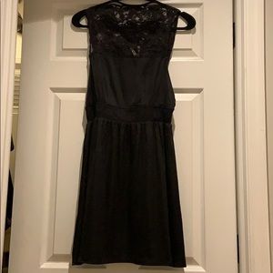 Free People Black Lace Neck Dress
